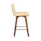 Armen Living Vienna 26" Swivel Counter Stool in Walnut Wood Finish with Cream Faux Leather LCVIBACRWA26 - alternate 2